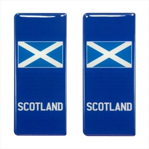 2x 98x42mm SCOTLAND SCO Bandera Número Placa Gel Resina Cúpula Pegatinas Calcomanía Insignia - Imagen 1 de 2