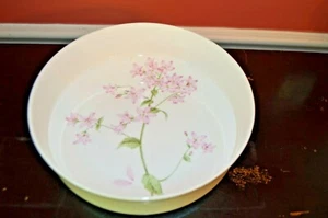 Mikasa Natures Garden Vegetable Bowl Pink Floral Bone China 9"  - Picture 1 of 5