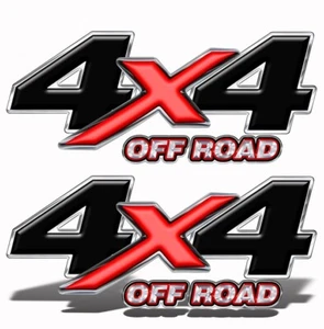 4X4 Off Road Red Bed Decal Graphic Truck Vinyl Stickers Set of 2 - MK001OR4 - Bild 1 von 4