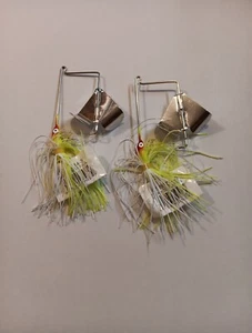 2 Strike King Buzzbaits 1/4 oz. Chartreuse White - Picture 1 of 1