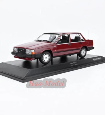 MINICHAMPS 1:18 VOLVO 740 GL 1986 Model Car Alloy Diecast Display Collection Red - Immagine 1 di 4