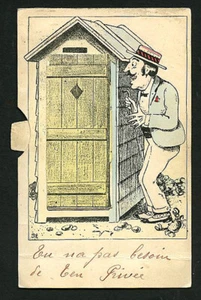 French MECHANICAL Voyeur BEACH Hut Risque BBW CABANA Pull Tab 1900 ~ VASTA - Picture 1 of 3
