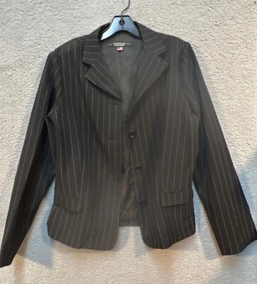 Chaqueta Blazer Rampage 3 Botones Negra Gris Forrada a Tiras Talla Lg Foto 1 de 4