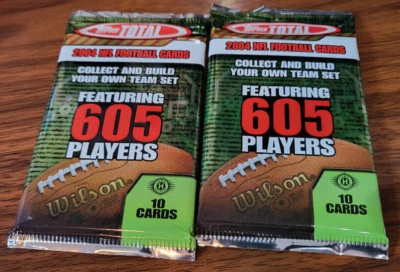 2004 Topps Total Football (2) 10 Card Hobby Packs =20 cards  see full checklist - Image 1 of 3