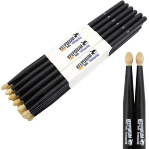 Baquetas keepdrum 5BB Black Hickory negras 12 pares - Imagen 1 de 5