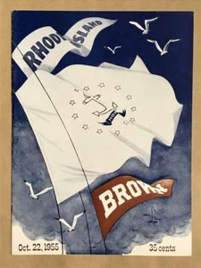 RHODE ISLAND vs. BROWN - COLLEGE FOOTBALL PROGRAM - 1955 - EX - Picture 1 of 1