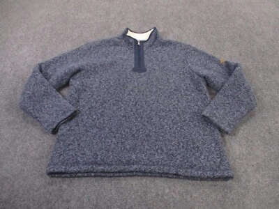 Chaqueta Orvis Hombres L Azul Forrada de Vellón Exterior Golf Pullover Suéter Senderismo Adulto Foto 1 de 4