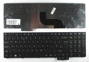 Teclado de repuesto para computadora portátil Acer TravelMate 5760 negro diseño Reino Unido - Imagen 1 de 1