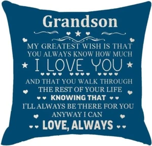 Enkel Kissenbezug - Kissenbezug von Oma Geschenk Überwurf Bezug 18x18 - Bild 1 von 4