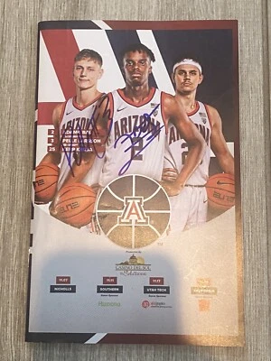 2023 Arizona Wildcats College Basketball Signed Mini Program Pelle Larsson+ RARE - Image 1 of 3