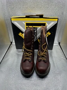 Zapatos de Seguridad Lehigh 11 W Marrón 8" Cuero Leñador Punta de Acero Bota Aislada - Imagen 1 de 11