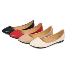 Women's Flat Heeled Pointed Toe Flats Fashion Large Size Casual Solid Color