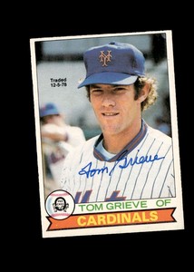 Tom Grieve 1979 Topps OPC Mets authentic autographed card