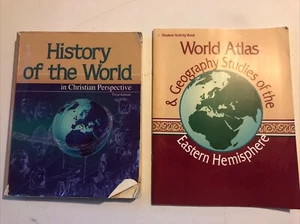 Abeka History Of The World 7th Grade 7 Student text Activity Map Lot Set - Imagen 1 de 11