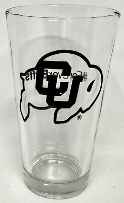 University of Colorado Buffaloes Boulder Beer Pint Glass Mug CU Forever Buffs - Image 1 of 2