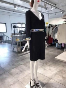 EMILIO PUCCI Black Wool Dress IT48 NWOT - Picture 1 of 9