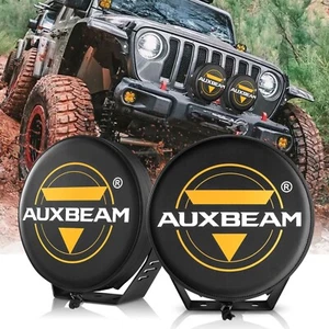 Protector de cubierta de luz redonda AUXBEAM 2X 9" PULGADAS para conducción todoterreno luces de trabajo LED - Imagen 1 de 11