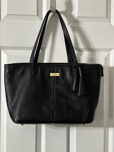 Onna Ehrlich Black Shoulder Double Handle Tote Purse - Picture 1 of 13