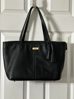 Cartera de mano Onna Ehrlich negra con doble asa de hombro Foto 1 de 4