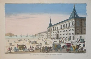 PORTUGAL - EIN ANBLICK AUF DEN PALAST DES HERZOGS VON AVEIRO IN LISSABON, UM 1780. - Bild 1 von 1