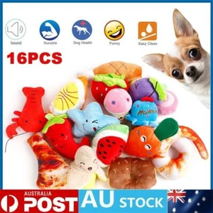 16Pcs Assorted Dog Puppy Pet Toys Plush Chew Squeaky Training Play Bundle Set - Picture 1 of 9