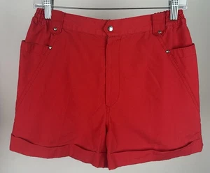 Vintage 80s Sailor Shorts Womens S / M Bright Red Nautical Preppy Pockets Tomato - Picture 1 of 11