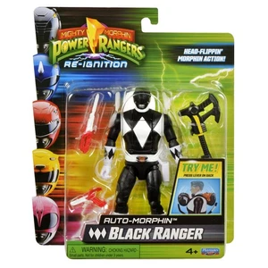 Figura de acción Mighty Morphin Power Rangers BLACK RANGER Auto-Morphin - Imagen 1 de 6