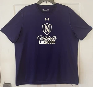 Under Armour HeatGear Loose Herren Large Northwestern Wildcats Lacrosse Shirt - Bild 1 von 6