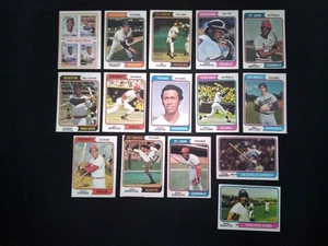 1974 Topps Gibon Brock Aaron Morgan Garvey Santo Robinson Baseball Lot 15 Sharp - Picture 1 of 7