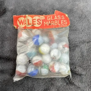 Glass Marbles in Package WALES Made in Japan 20 Count - Picture 1 of 8
