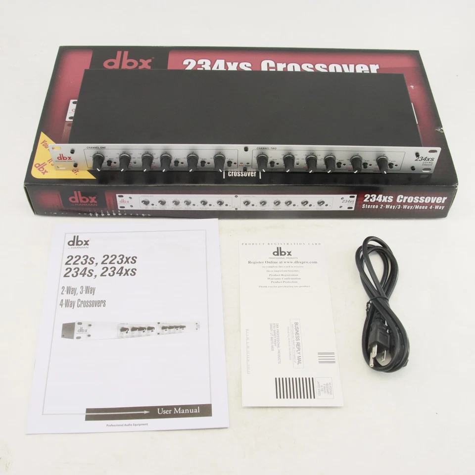 DBX 234XS 2/3Way Crossover Stereo Electronic 4-Way Mono Audio Device Crossover - Image 1 of 4