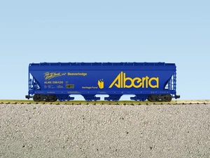 Tolva cubierta de flujo central USA Trains R14126N Alberta 4 bahías - AZUL - Imagen 1 de 3