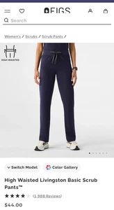 NEU Figs Scrubs Damen marineblau Livingston hoch tailliert S/P klein zierlich Krankenpflege - Bild 1 von 9