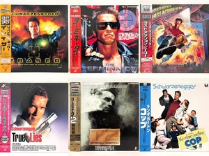Arnold Schwarzenegger Laserdisc Set Lot of 6 LD JP Terminator, T2, Eraser, etc. - Bild 1 von 19