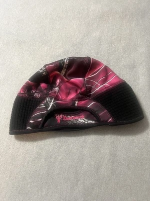Huntworth Ladies Hunting Black- Pink Beanie Cap w Pony Tail Hole  - Image 1 of 4