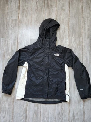 Chaqueta de lluvia para mujer The North Face Hyvent negra blanca con capucha ligera talla L Foto 1 de 4