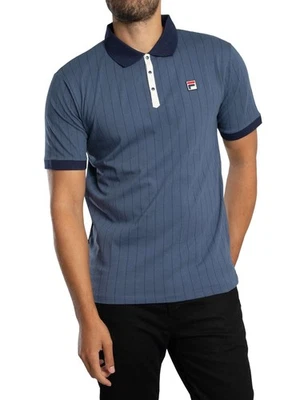 Fila Men's BB1 Classic Vintage Stripe Polo Shirt, Blue Foto 1 de 4