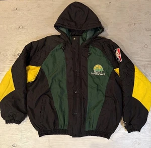 Vintage 90s NBA Starter Seattle SuperSonics Full Zip Hooded Jacket Gr. 2XL - Bild 1 von 24