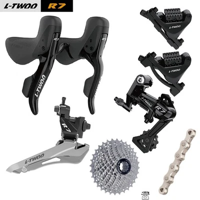LTWOO R7 2x10 Speed Hydraulic Bike Groupset Shifters Derailleurs Cassette Chain - Image 1 of 4