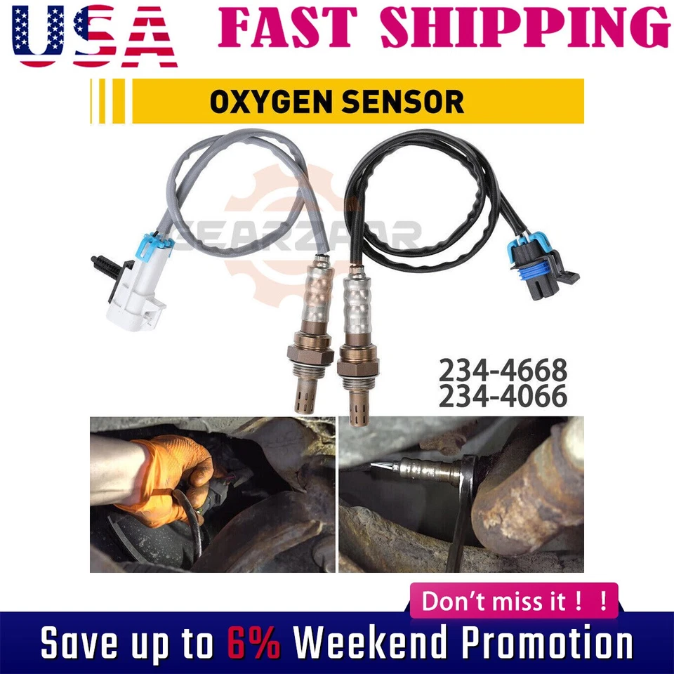 2 件装氧气传感器 O2 上游 + 下游套件 适用于 2006 - 2011 雪佛兰 HHR 2.2L — 第 1/4 张图片