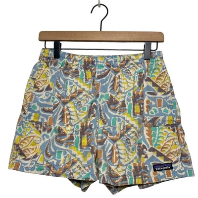 Pantalones Cortos Patagonia Funhoggers Cintura Elástica 4" Azul Verde Amarillo Talla XS USADOS EN EXCELENTE ESTADO Foto 1 de 4