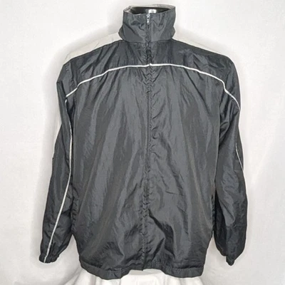 Athletic Works Men's Windbreaker Jacket Large Gray Full Zip — 第 1/4 张图片