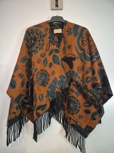 Burberry Luxus Kaschmir Cape Poncho Taschen Blumenmuster Atemberaubend! - Bild 1 von 5