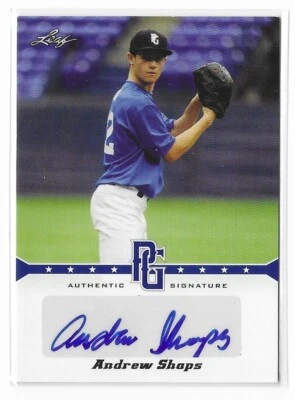 2013 Leaf Perfect Game Autograph Blue #A-AS2 Andrew Shaps /25 Parallel Numbered - Image 1 of 2