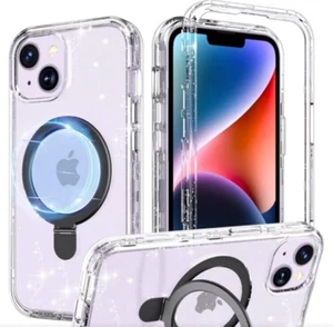 iPhone 14 Clear Glitter Phone Case - Picture 1 of 2