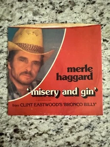Merle Haggard- Misery & Gin/No One To Sing For 45 RPM, MCA Records, UC, PS, 1980 - Picture 1 of 4