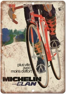 Michelin Elan Vintage Bicycle Ad Reproduction Metal Sign B243 - Picture 1 of 2