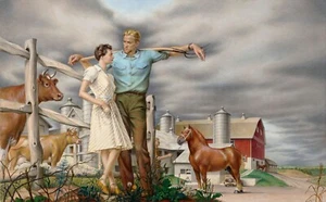 Paul Cadmus: Lloyd and Barbara Wescott 22x30 Archival Quality Fine Art Print - Picture 1 of 1