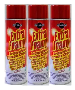 Extra Foamy Automotive Interior Cleaner, Hi-Tech 18oz Aerosol (3) - Picture 1 of 1