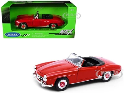 1955 MERCEDES-BENZ 190 SL КРАСНЫЙ 1/24 ЛИТАЯ МОДЕЛЬ АВТОМОБИЛЯ WELLY 24118 - Изображение 1 из 4